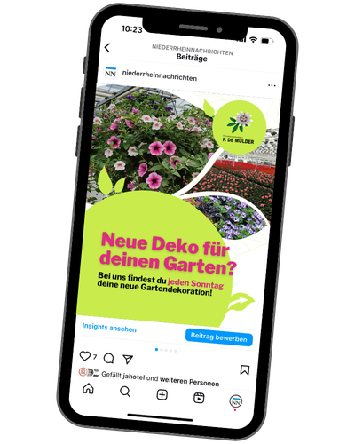 Karussellpost einer umgewandelten Printanzeige