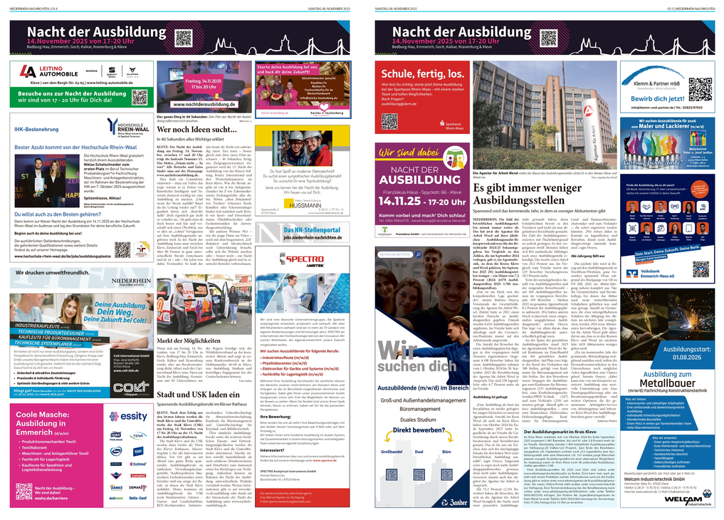 Sonderseite	Sonderseite zur Nacht der Ausbildung mit redaktionellen Beiträgen, Anzeigen und Informationen zu Ausbildungsangeboten.